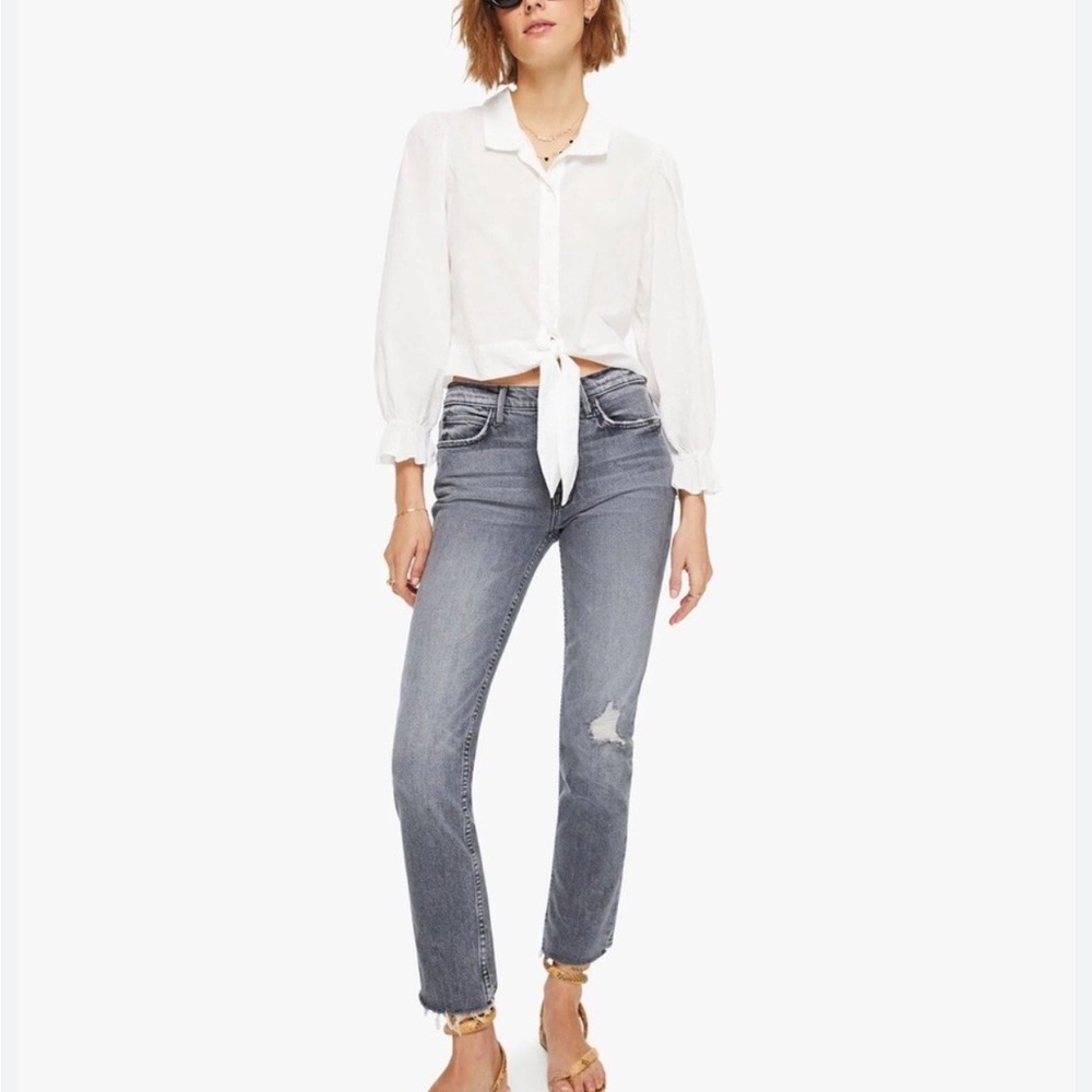 Xirena Elsie Tie Front Crop Blouse